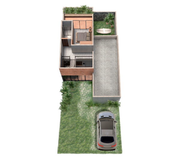 Vista isométrica planta alta Stella